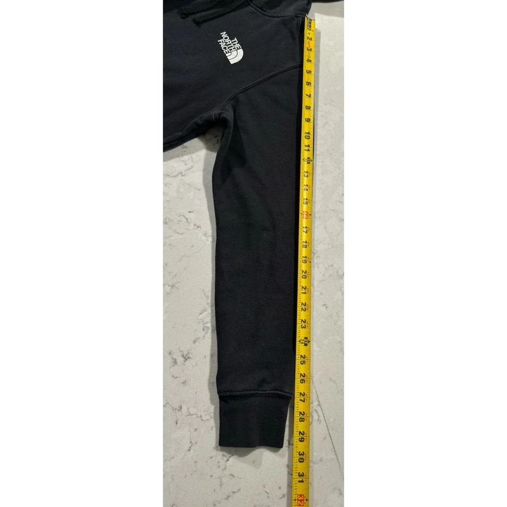 The North Face Hoodie Mens Small Black Graphic Outdoor Hiking Casual Sweatshirt